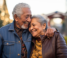 Happy couple. Link to Life Stage Gift Planner Over Age 70 Situations.