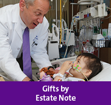 Rollover of North Shore University Hospital. Link to Gifts by Estate Note.